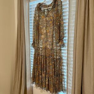 Floral Print Long Sleeve Dress